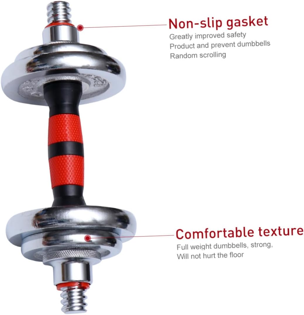 Luxshiny 10kg Electroplated Dumbbell Set for Home Workout, Household Fitness Dumbbells Kit with Anti-rust Coating, Men’s Strength Training Equipment for Gym and Exercise