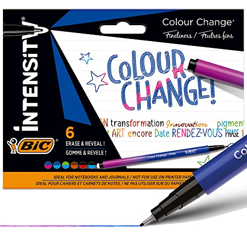 Bic Cel1012091, 6 Pennarelli Intensità, Punta Fine Da 0,4 Mm, Colori Assortiti