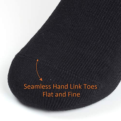 Cotton Day Unisex Little Kids Youth Boys Girls Soft Cotton Crew Dress Socks Seamless Toe 6 Pack 4-6 Years (Plain Navy 6) #TOP3