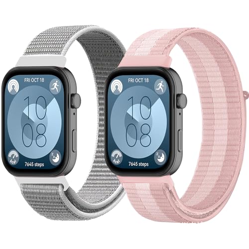 Yrzper Pacote com 2 pulseiras esportivas compatíveis com Huawei Watch Fit 3 Sport de substituição pa