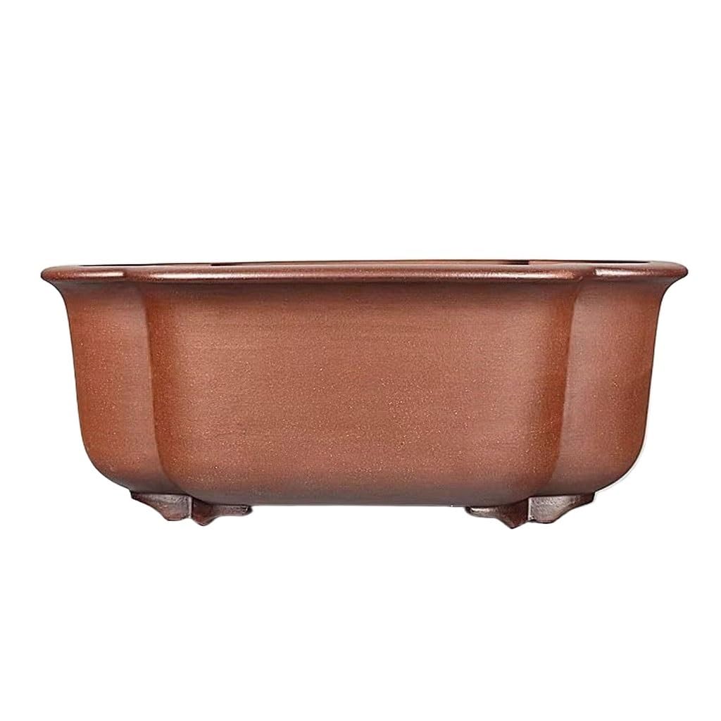 Gelasige One Color Flower Pots Plant Pots Purple Clay Bonsai Flower Pot Handmade Large Melon Shaped Flower Pot Pine And Cypress Flower And Green Plant Pots Outdoor Flower Pots