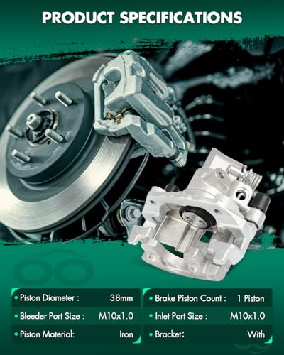 Image of SCITOO 19B2954 19B2955 Rear Left & Right Disc Brake Calipers Assembly w /Bracket For Mazda For 3 2004-2009,For Mazda For 3 Sport 2009-2009