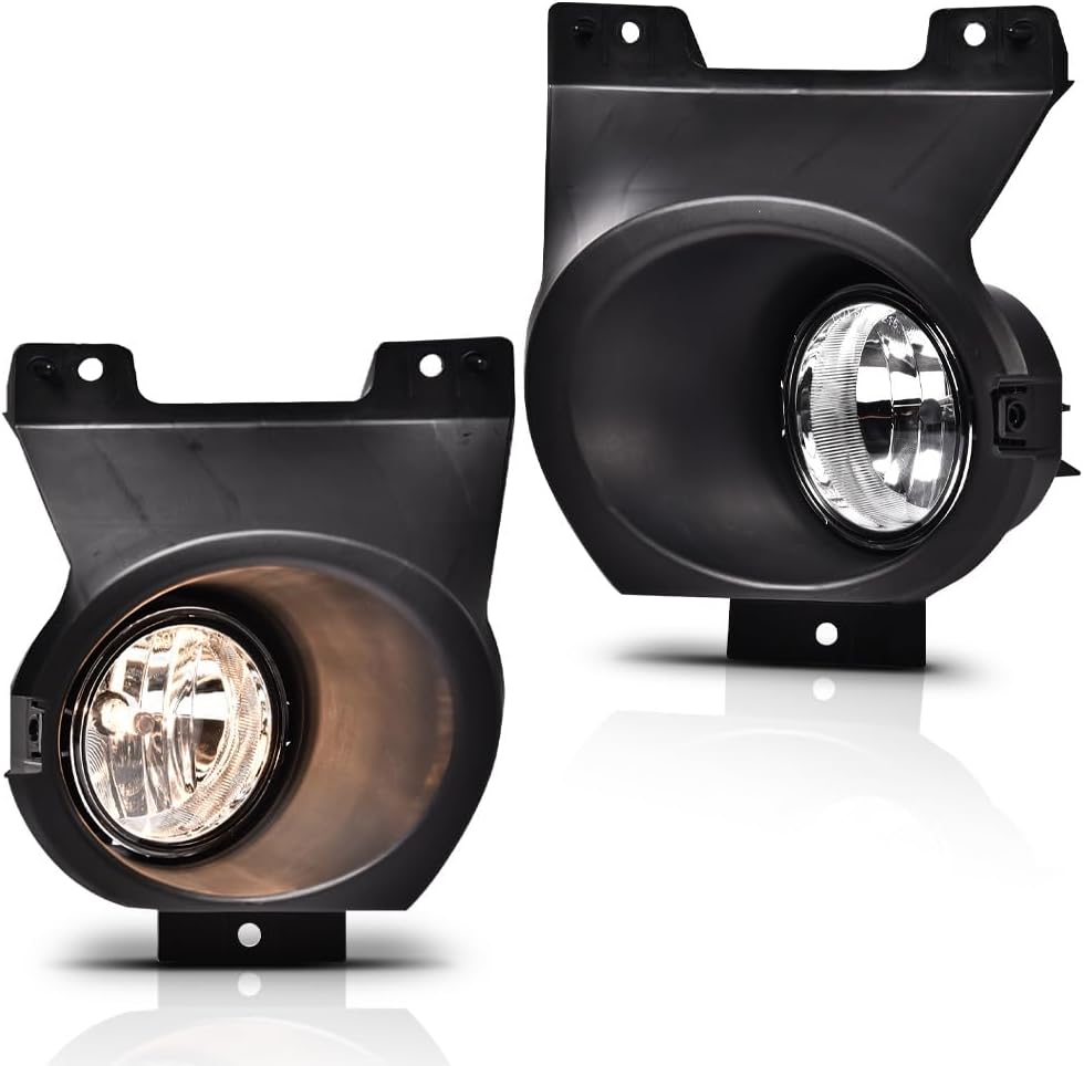 PIT66 Front Bumper Fog Light, Compatible with 2011-2014 Ford F150 | Front Bumper Driving Fog Lights Lamps W/Bulbs Clear Lens Fog Lamp Accessories