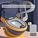 Potty Training Toilet, Realistic Potty Training Seat, Toddler Potty Chair with Soft Seat, Removable Potty Pot, Toilet Tissue Dispenser and Splash Guard, Non-Slip for Toddler& Baby& Kids