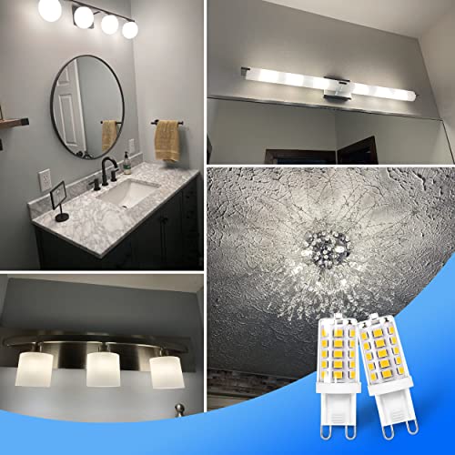 Heifymi G9 Led Bulb Dimmable 5W 4000K Natural White, Replace G9 40W Halogen Equivalent, Ac120V G9 Bipin Base Led Bulbs For Chandelier Pendant Light, 0-100% Dimmable, No Flicker, 400Lm(6Pack)… #TOP6