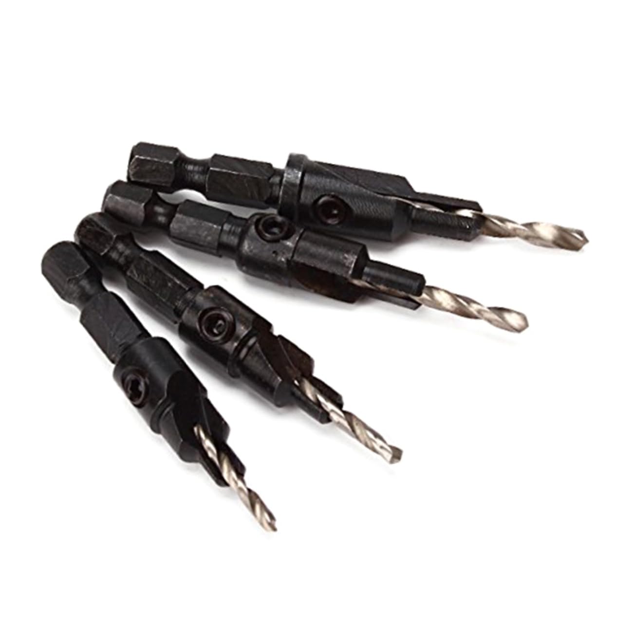 Veemoon 4pcs Opener Bits Carpenter Drill Bit Pilot Drill Bits Blackalicious Wood Work Screw Driver Screwdriver Blackc Countersink Drill Bit The Black Woodworking Drill