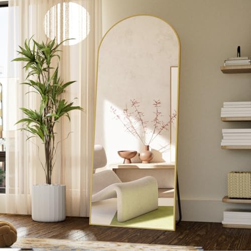 Image of Koonmi 71x26 Arched Full Length Mirror, Floor Mirror with Stand