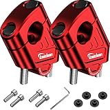 Kaedear(カエディア) バイク ハンドルポスト ハンドルスペーサー ハンドルバー ライザー 汎用 ハンドル径 22/28.6/32mm リフト量 +36mm オフセット量 -20mm KDR-ZGM1 (レッド, 22mm)