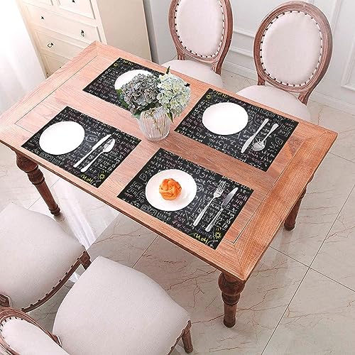 Set de table formule mathématique PVC antidérapant rustique - 5