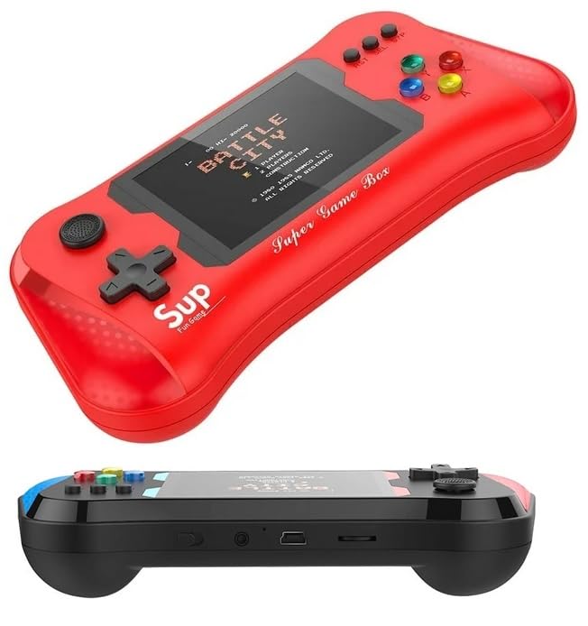 TMG Handheld Game Console,500 Classical Games Retro Video Games Player 3.5' Color Screen Support Connecting TV Game for Kids Boys,Birthday Gifts.(Red)