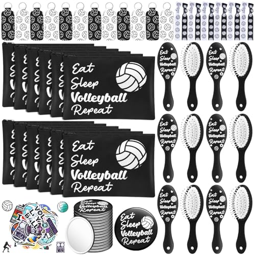 Sac de volleyball brosse et porte-rouge à lèvres contre le désordre
