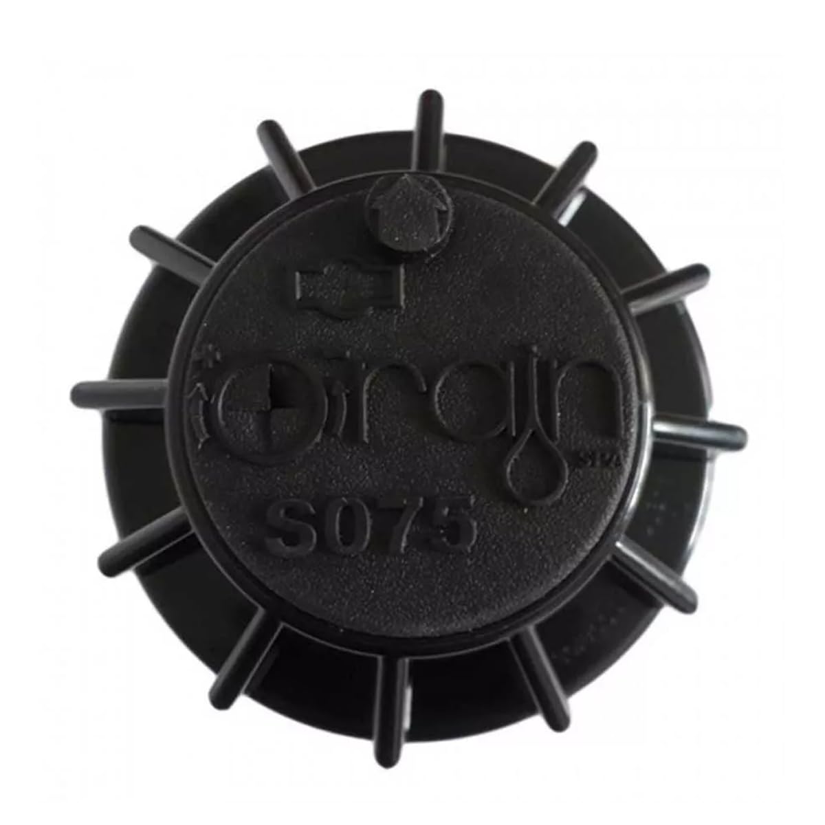 [Pack 5] Irrigatore Rain S075 a Turbina Emergente 10 cm con gambo in plastica, regolabile da 40° a 360° e attacco filettato femmina da ¾ | Irrigatori per irrigazione prato | Diffusore da giardino
