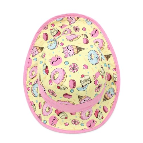 Image of VRITRAZ Sun Protection UPF50+ Bucket Hat Toddler Summer Beach Play Hats with Neck Flap for Girl, Boy, Kids Summer Hat, Bucket Hat for Kids Ages 3-10 Years