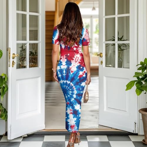 Image of Womens Short Sleeve Jamaican Flag Midi Bodycon Dress | Soft stretchy fabric,crew neck,jamaican print casual date night cocktail party, elegant chic, spring summer fall all season