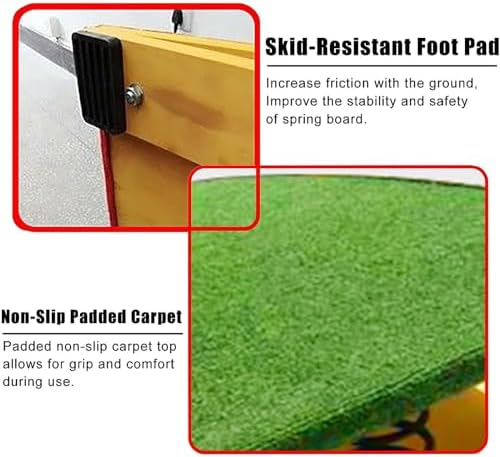 Heavy Duty Gymnastics Springboard, Vault Board for Adults & Kids, Perfect for Home Workouts, Mini Trampoline Training, Durable & Safe Fitness Equipment