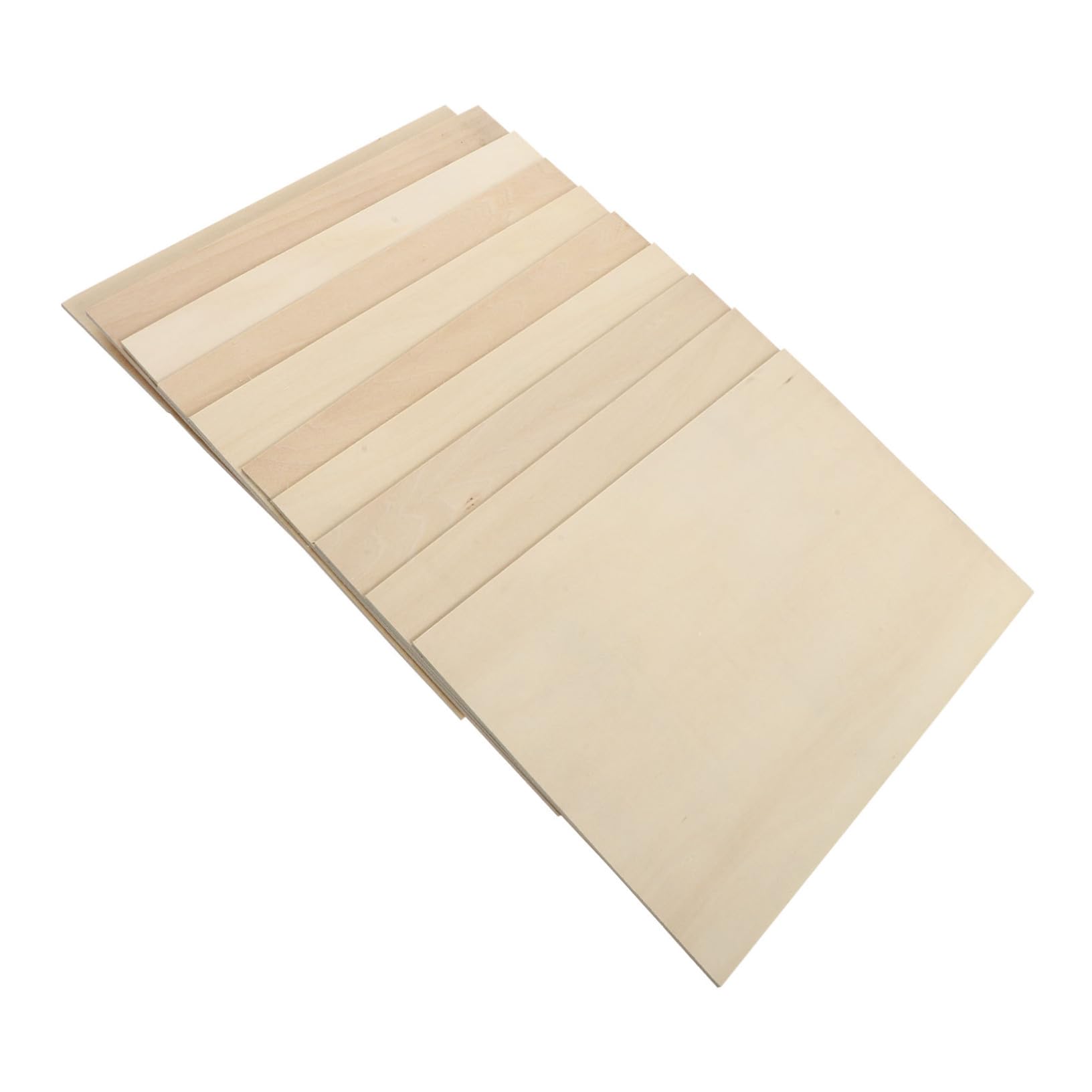 Gatuida 10 Pezzi Sagome in Legno di Tiglio, Compensato Leggero per Modelli, Fai da Te e Pirografia, per Pittura e Lavori Manuali