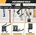 Upspotie Garage Tool Organizer Wall Mounted, 48 Inches Adjustable Lawn Tool Organizers for Garage, 7 Adjustable Wall Hooks Heavy Duty Yard Tool Organizer Hold Up to 600lbs