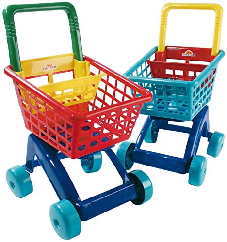 Einkaufswagen Kinder Kunststoff bunt Kaufmannsladen Supermarkt Zubehör +3J