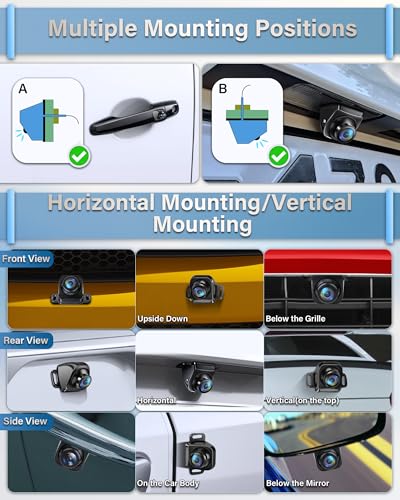 Image of AHD 1080P Backup Camera w Switch Button 4 Signal Support 170 Wide Angle