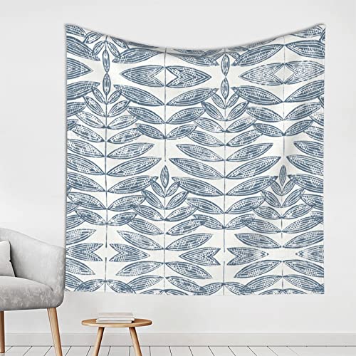 Tapisserie murale pour habiller un mur vide avec le motif floral bleu de la marque Evealyn