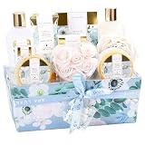 SPA LUXETIQUE Zestaw upominkowy dla kobiet - 12 sztuk Jasmin z olejem eterycznym,Lotion do ciała,Masło do ciała,Krem do rąk,Kąpiela bąbelkowa,Prezenty urodzinowe dla kobiet,Prezent na Dzień Matki