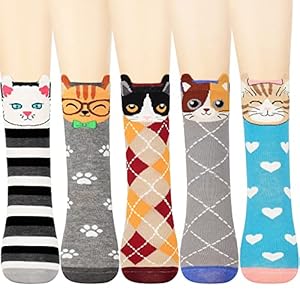 Jeasona Women’s Cat Socks Cat...