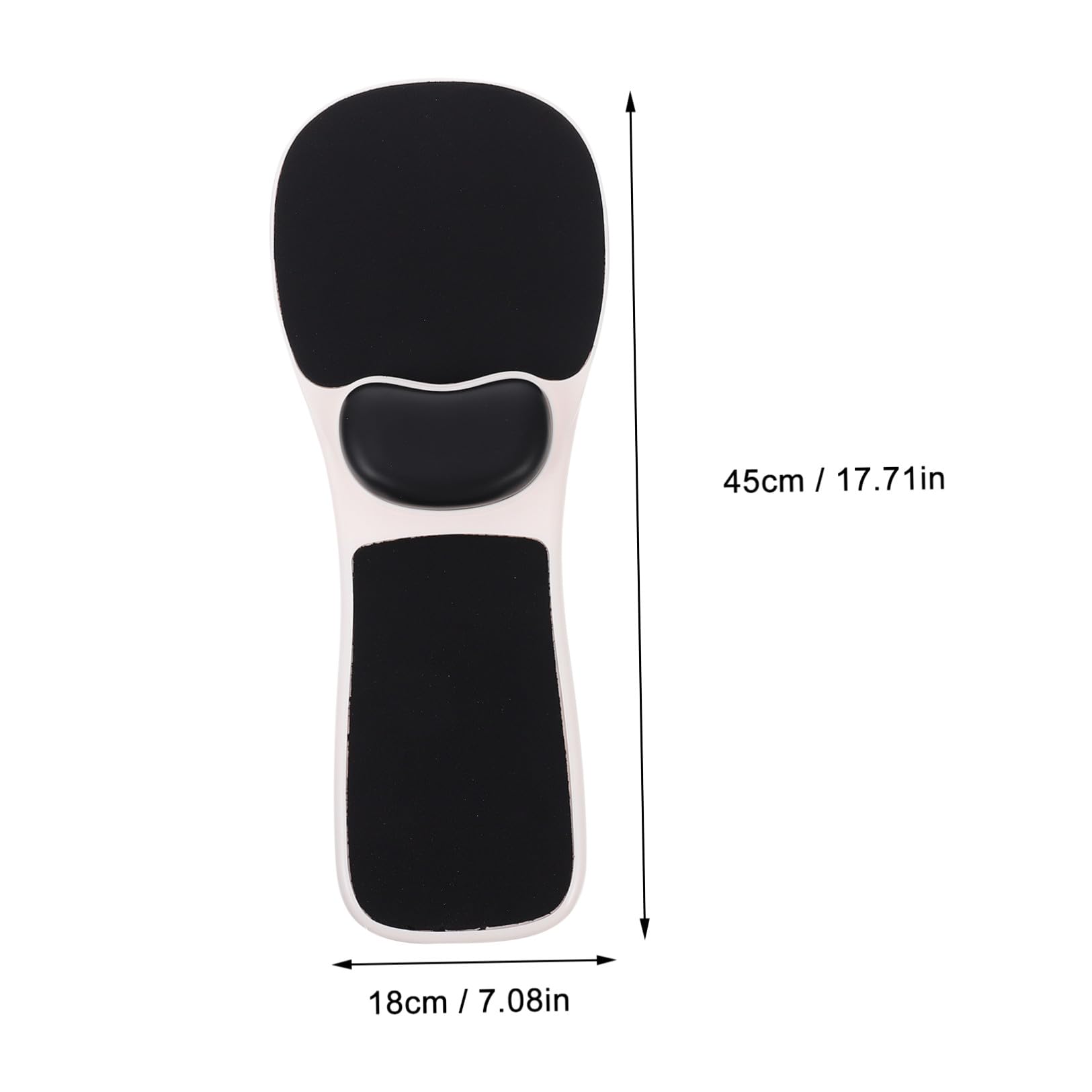 Supporto Bracciolo Computer con Memory Foam Base Estensibile per Scrivania Braccio e Polso Protetti per Ufficio e Gaming Leggero e Portatile Nero