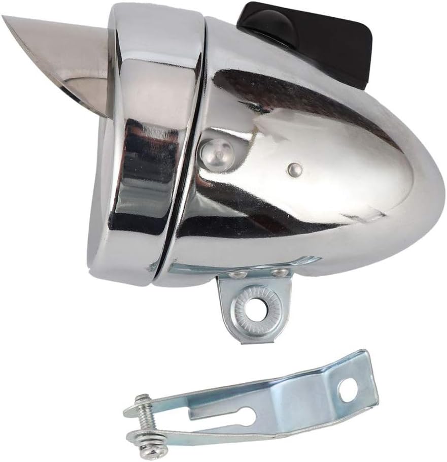 Yunobi Retro Super Bright LED Bicycle Front Head Light Chrome Visor Bullet Headlamp Headlight Waterproof Bike Lamp Bicycle Accessories