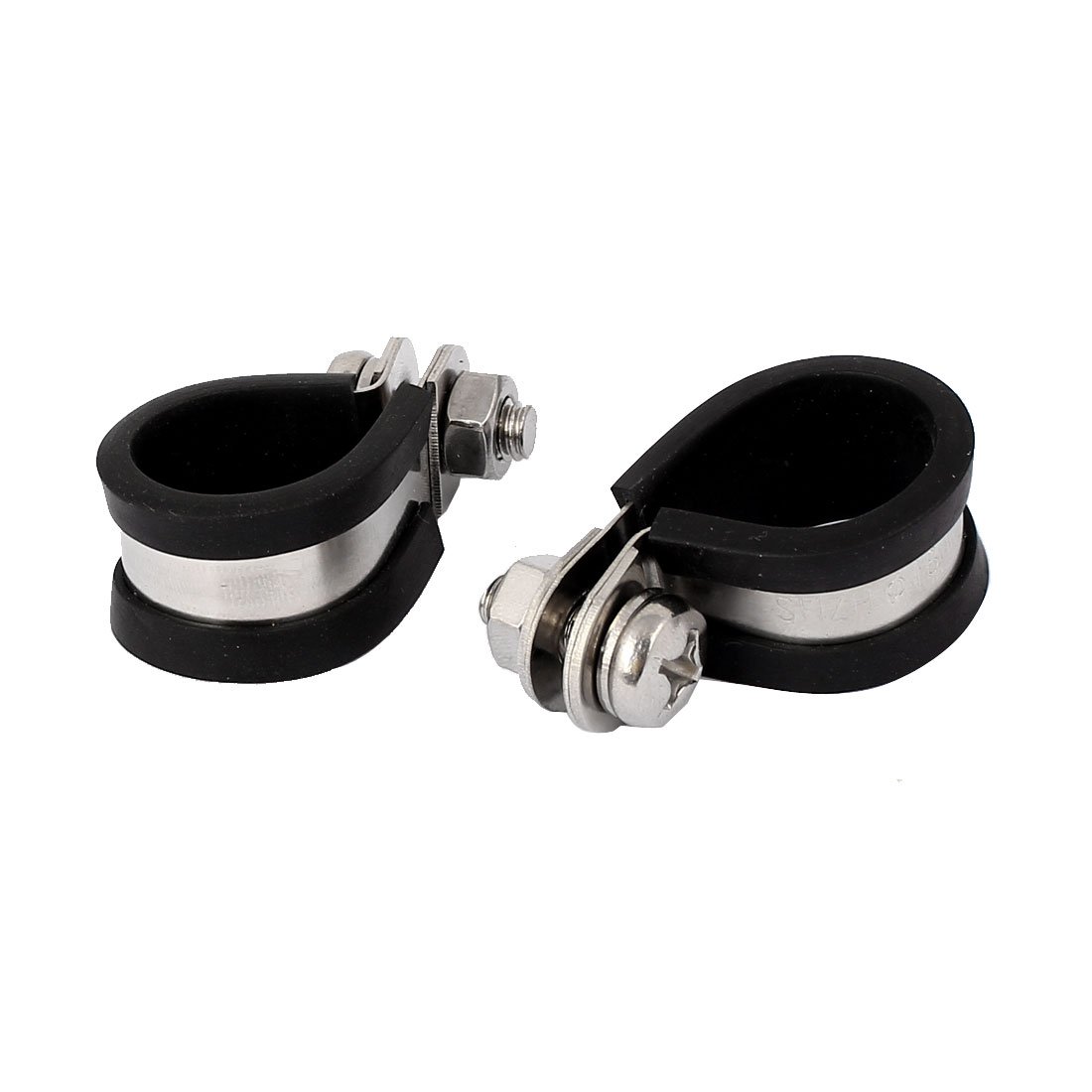 Aexit 5pcs 18mm Clamps P Clips EPDM Rubber Lined Mounting Bracket for Pipe Strap Clamps Tube Cable