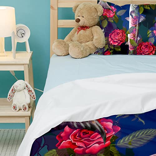 Parure de lit simple avec housse de couette douce et taies d'oreiller