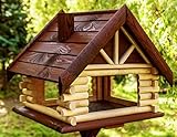 Natürliche Holz Vogelhaus Vogelhäuschen Futterhaus holz Vogelfutterhaus Vogelfutterspender aus Vogel nisthaus Vogelfutterstation Futterspender 1 Ständer Meisenkasten x Vogelnistkasten Haus