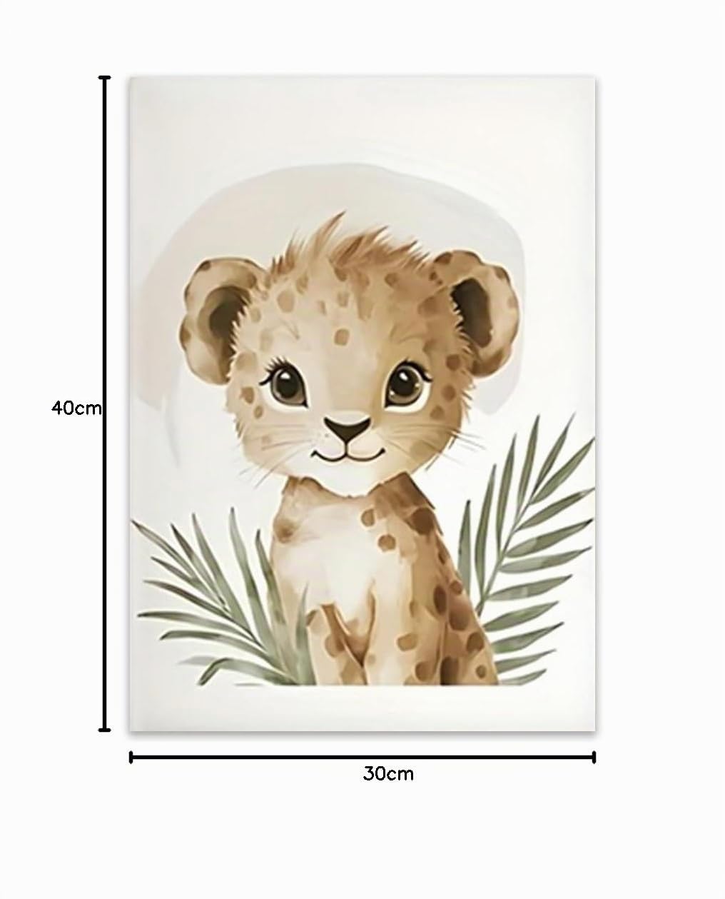 3 Laminas Animales Safari 30X40CM Cuadros Habitacion Infantil Niño Jirafa Elefantes León Poster Animales Bebe Salva Lienzo Decorativo Infantil Laminas Decorativas Pared Bebe Niño sin Marco