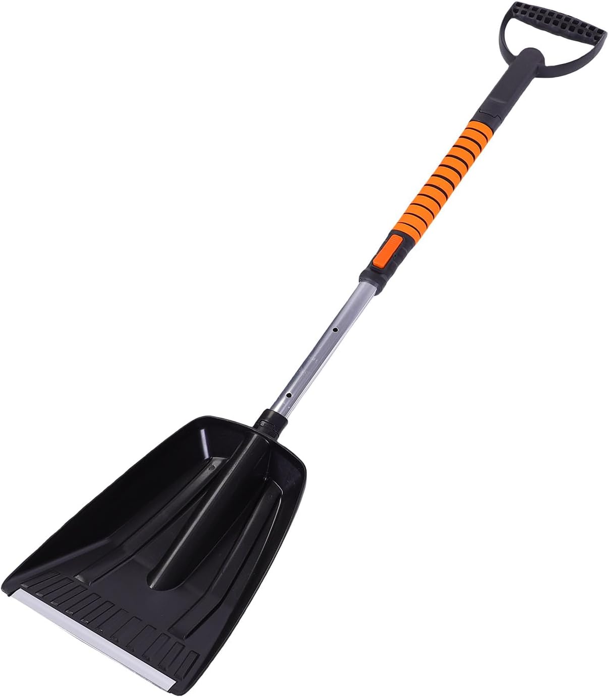 Snow Shovel Brush Kit, Extendable Ice Removal Scraper with Foam Grip, 180 Degree Rotating Brush for Truck SUV Vehicle, Aluminum Alloy ABS Material, Ergonomic Handle