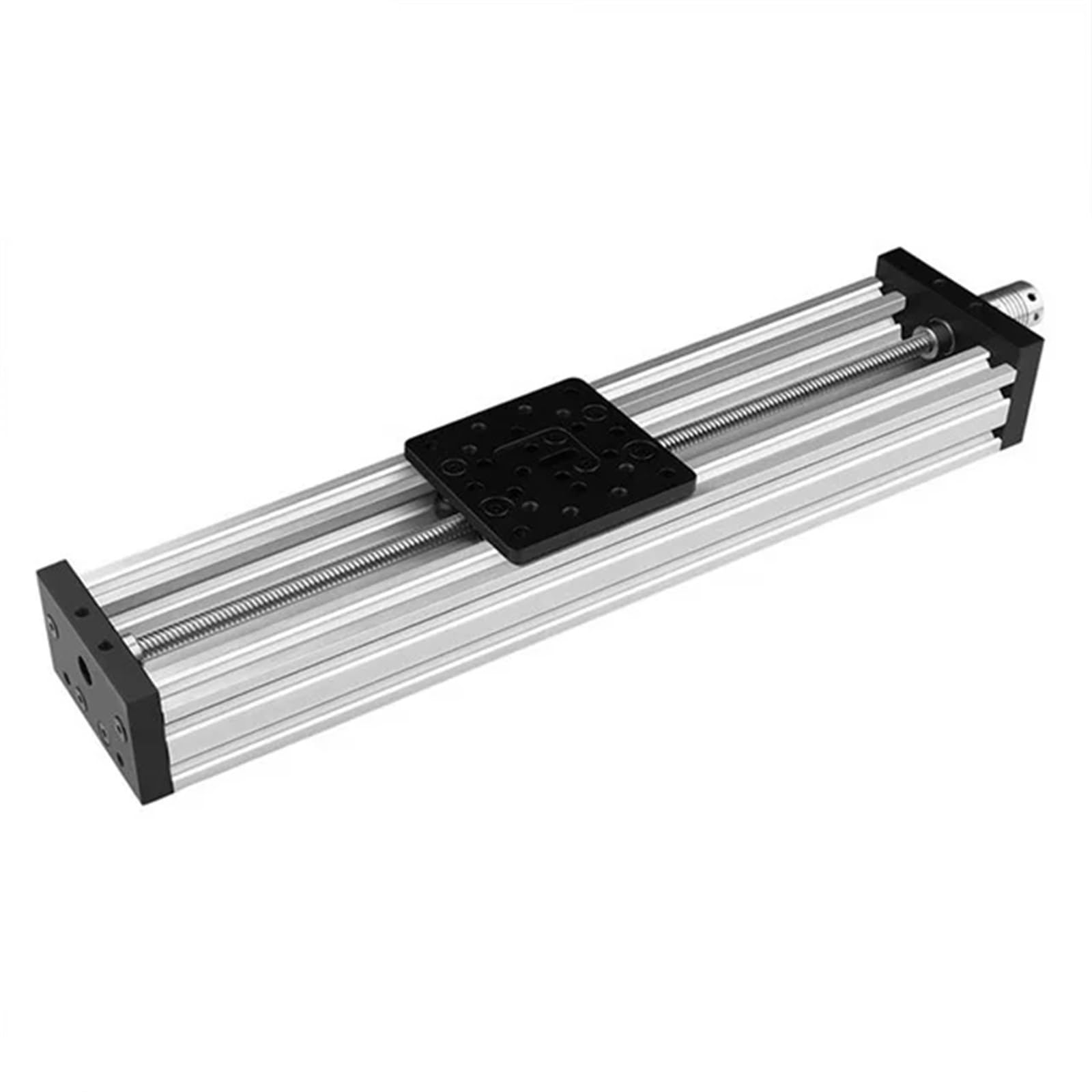CNC szyna liniowa T8 8 mm śruba pociągowa i stół przesuwny z belką C (150-1000 mm), zestaw siłowników liniowych DIY do projektów CNC i automatyki (srebrny, L, 250 mm, ołów, 8 mm)