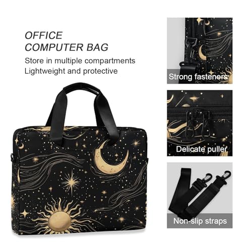 Maletín para portátil con diseño retro sol y luna miniatura 5