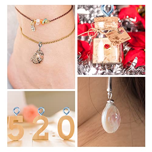 image for LLMSIX 300 Pieces Eye Hooks Screw Mini Metal Eye Pins for Jewelry Maki