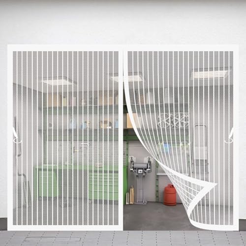 Mosquitera Magnetica 91 x 250 cm Protección Contra Insectos, Malla Fina, Mantiene El Aire Fresco, Mosquiteras de Puerta para Puerta de Balcón, de Patio, Blanco