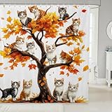 Photo Gallery manfei hello fall - tende da doccia impermeabili con 12 ganci, motivo gatti e foglie arancioni, 183 x 183 cm (larghezza x lunghezza) Photo Gallery manfei hello fall - tende da doccia impermeabili con 12 ganci, motivo gatti e foglie arancioni, 183 x 183 cm (larghezza x lunghezza)