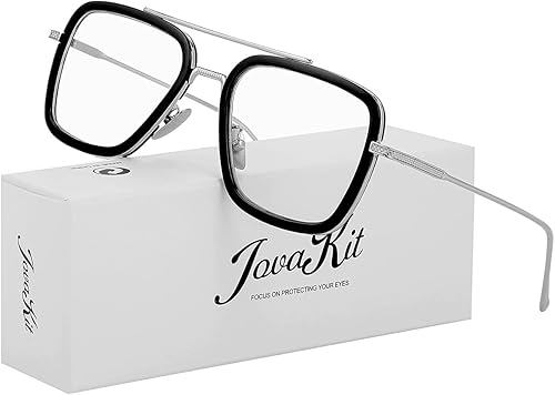 Miniatura 4 de Lentes de bloqueo de luz azul estilo Tony Stark para hombres y mujeres, lentes retro con marco de metal de Iron Man y Spider-Man