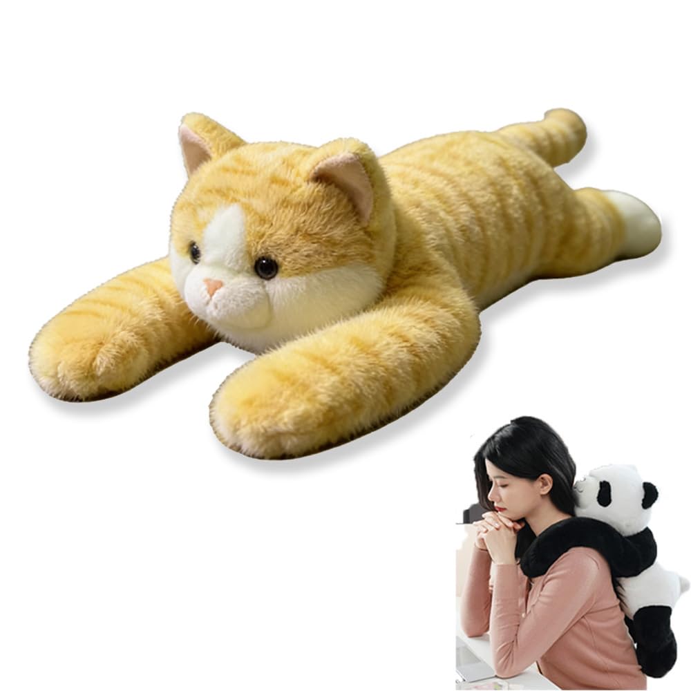 Nuyiac Weighted Plush Animals, Soft Plush Toy for Stress Relief & Calming, Cuddly Anxiety Toy (Yellow Cat, 65CM)