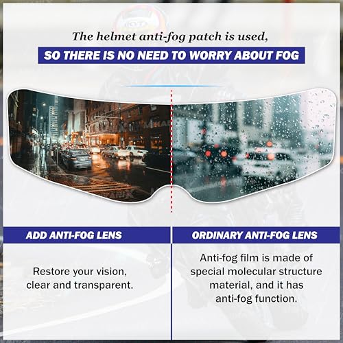 Image of OBEROI'S TRADERS Bike Helmet Visor Anti Fog Film Screen Guard Tempered For Clear Visibility During Foggy Days