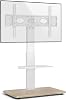 5Rcom TV Stand with Mount, Height Adjustable TV Floor Stand with Shelf & Sturdy Wood Base for 37-75 inch TVs, TV Stand for Bedroom