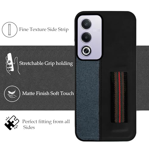 Image of Jkobi Back Cover Case for Oppo A3 Pro 5G (Professional PU Leather | Strip Chain Holder Socket)