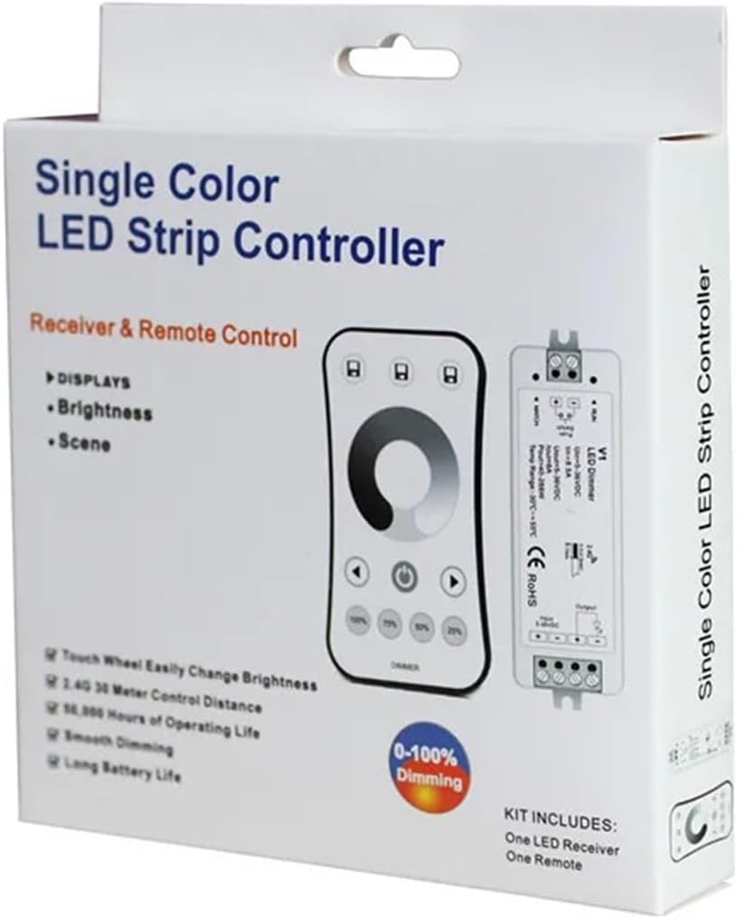 DC5-36V 2.4 グラム CV ワイヤレス LED タッチリモコン調光コントローラ V1 R6 1CH 8A 単色 LED ラ
