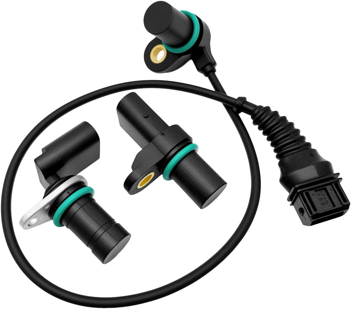 2Pcs Camshaft Position Sensor and Crankshaft Position Sensor 12147539165 12141438082 12141709616 Compatible with 320i 323Ci 323i 325Ci 325i 325xi 328Ci 328i 330Ci 330i 330xi 525i 528i 530i