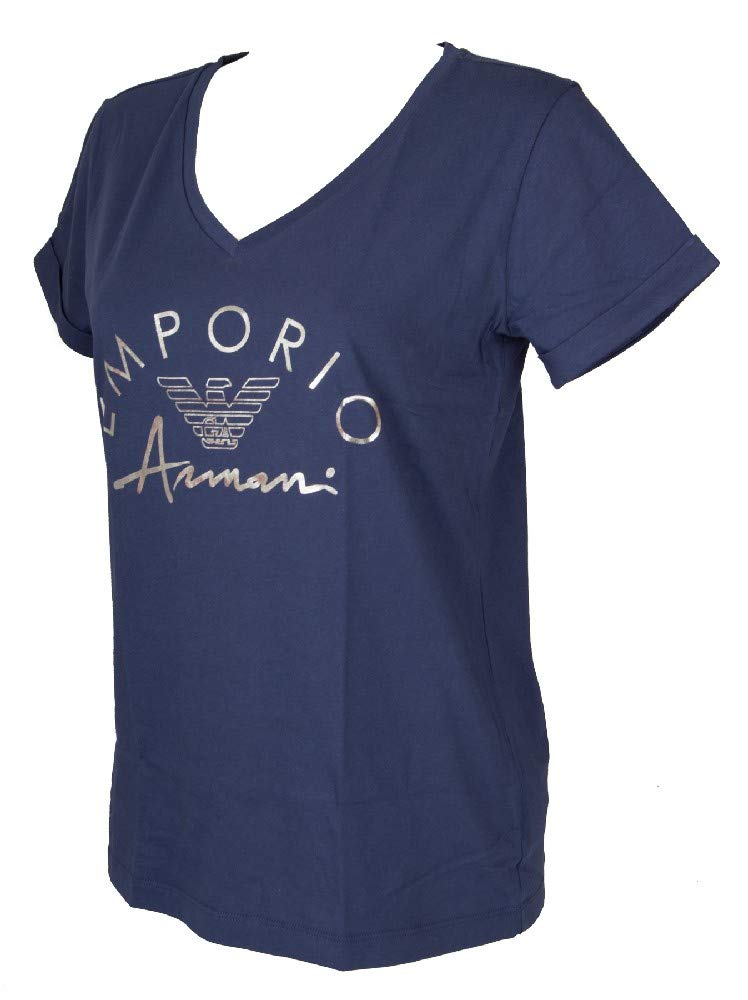 Emporio Armani Camiseta Camiseta Mujer Escote en V Manga Corta algodón artículo 164334 0P291