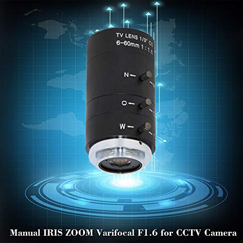 DECDEAL 6-60mm CS C Lente de Montagem Manual IRIS ZOOM Varifocal F1.6 para Câmera de CCTV Microscópi
