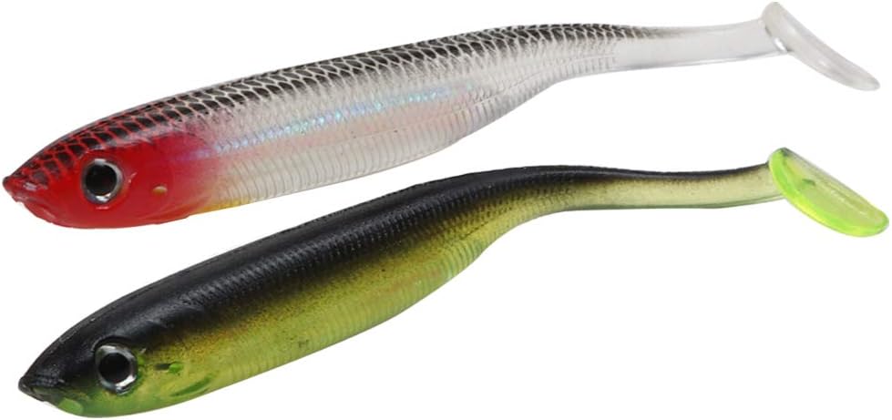 JOHNCOO Fishing Lure 3D Eyes Shad Lure Soft Bait Soft Silicone Bait Swimbaits Plastic Lure