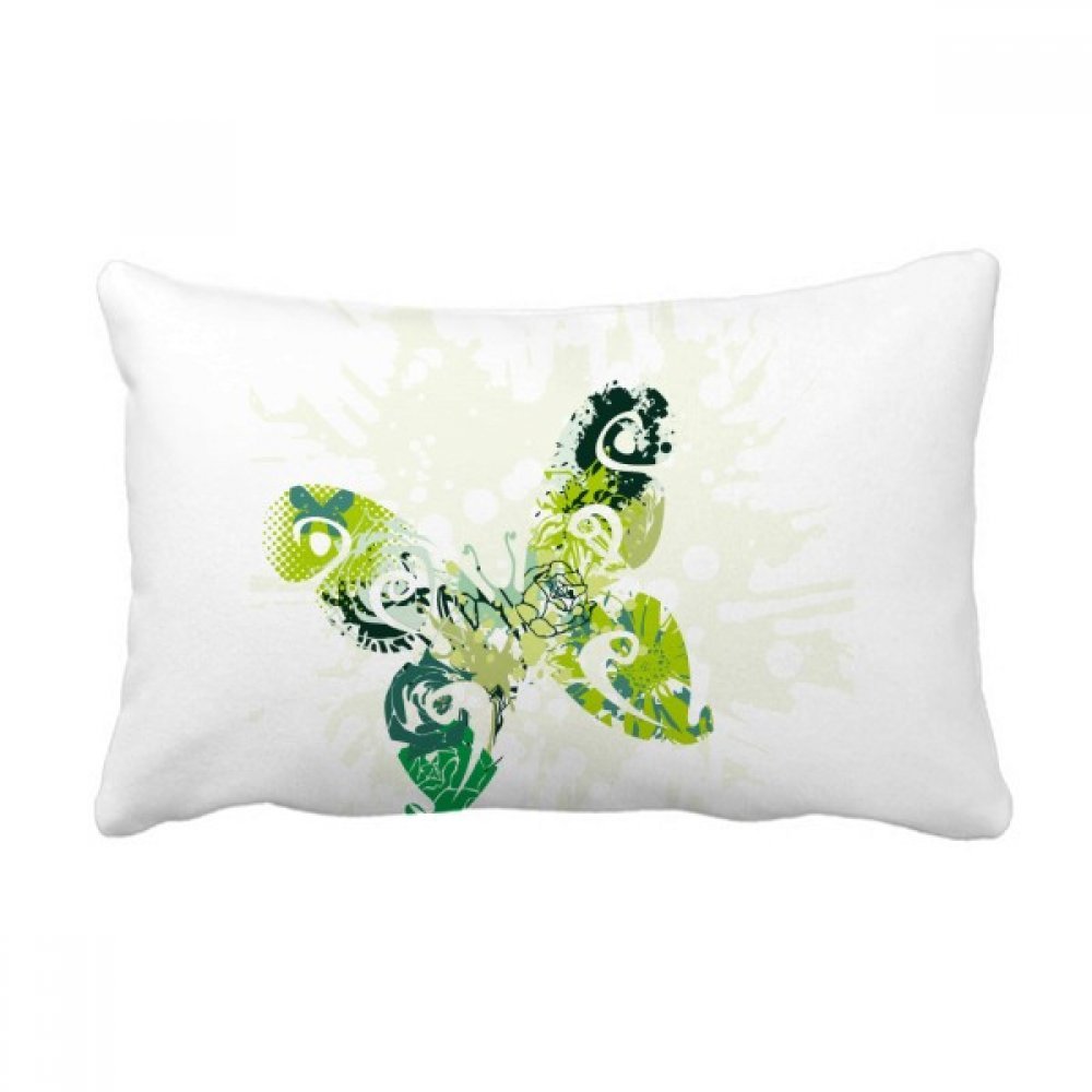 Coussin oreiller lombaire papillon vert pour soulager le dos sur le canapé