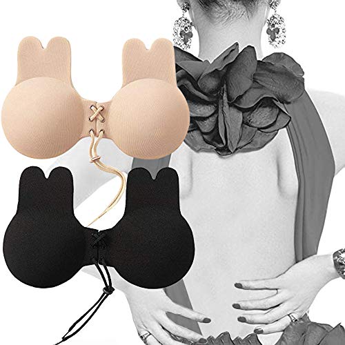 Sticky Bra Strapless Backless Pushup Adhesive Bra, Rabbit Lift Up Invisible Bra